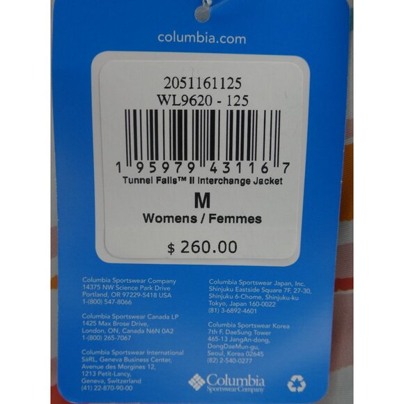 Columbia Fall Winter Interchange Jacket WL9620-125‎ Women's M - Picture 6 of 9